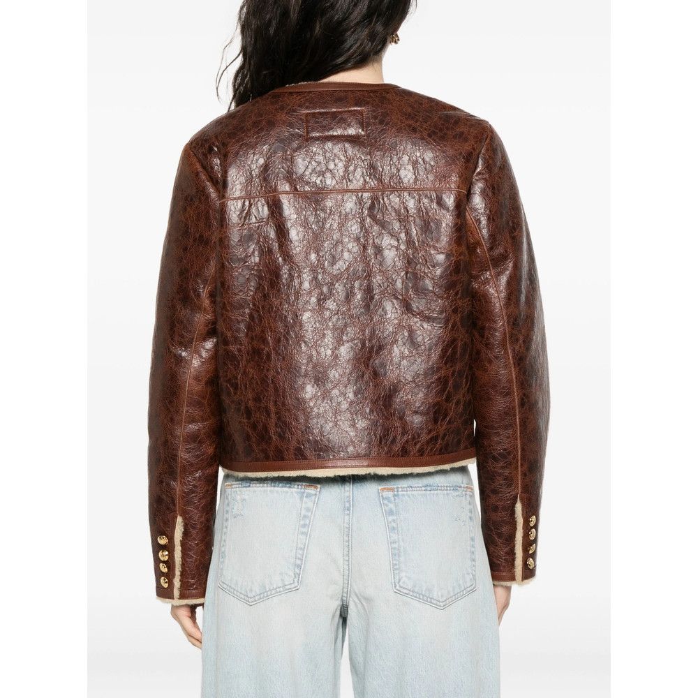 Nili Lotan BROWN Jackets - Leather Jackets