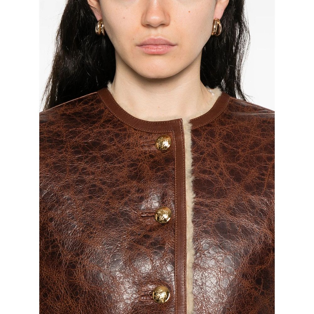 Nili Lotan BROWN Jackets - Leather Jackets