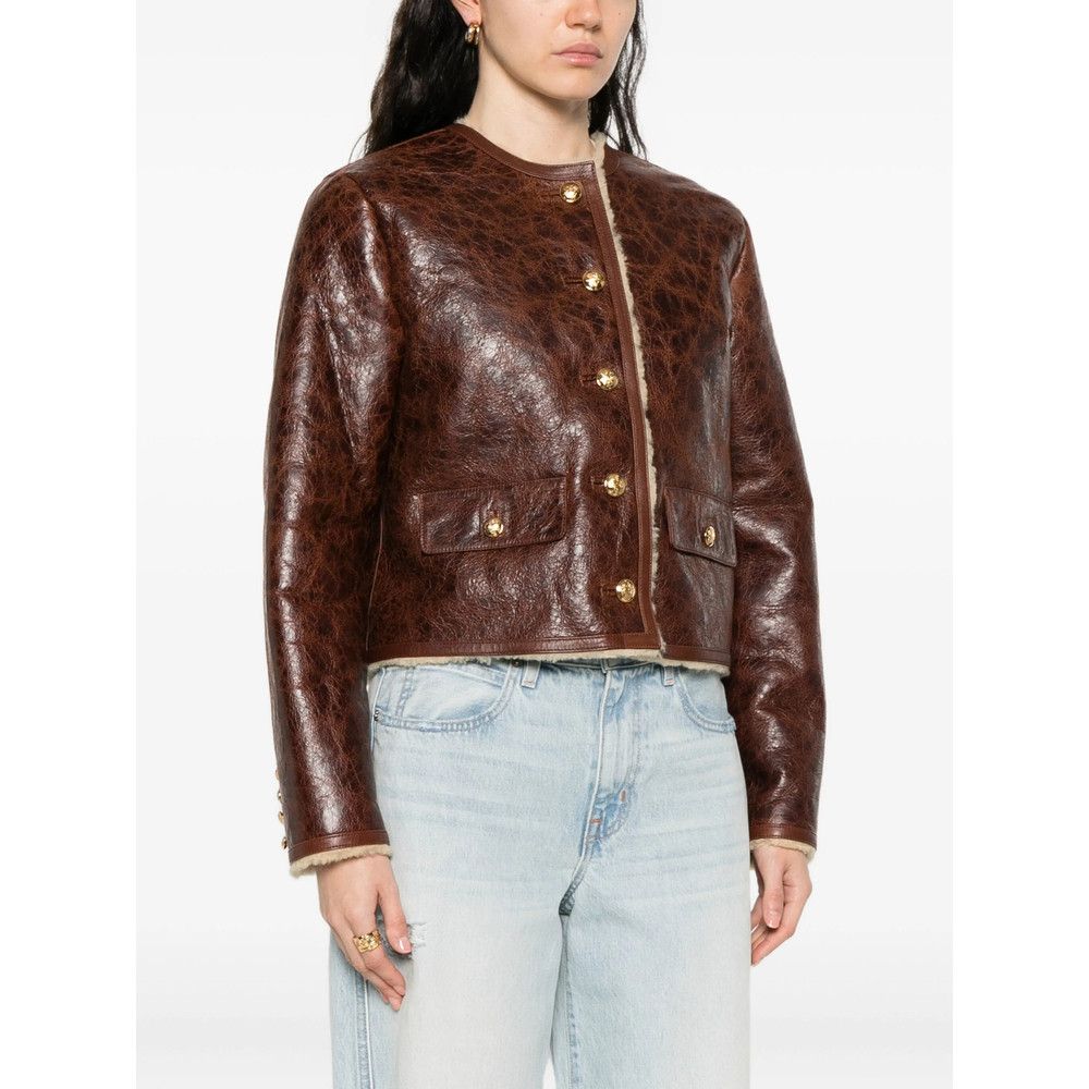 Nili Lotan BROWN Jackets - Leather Jackets