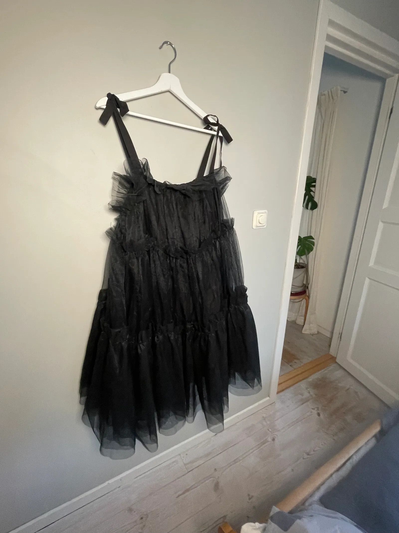 Vintage Vintage Black Tyll Camisole Dress Size L / US 10 / IT 46 - 4 Thumbnail