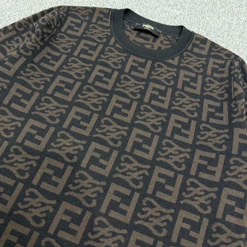 Fendi Fendi Multicolor Knit Sweater for Men 0089 Size US L / EU 52-54 / 3 - 3 Thumbnail