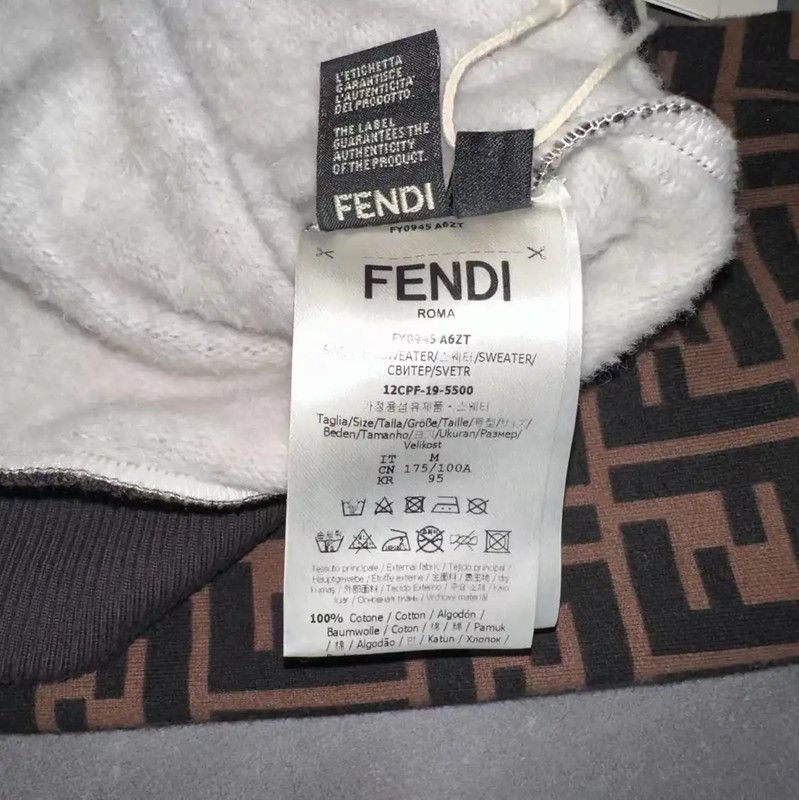 Fendi Fendi Brown Cotton Men's Hoodie 0089 Size US M / EU 48-50 / 2 - 6 Thumbnail