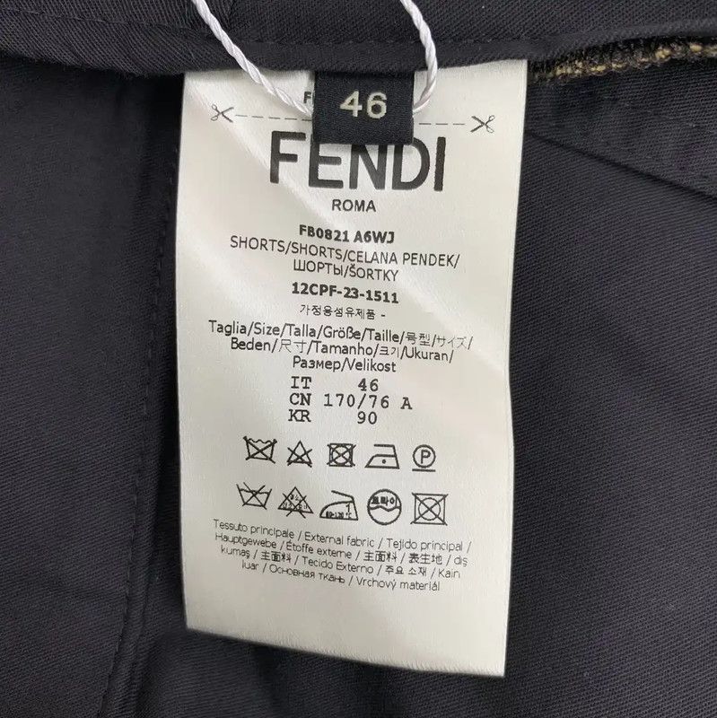 Fendi Fendi Brown Polyester Men's Shorts 0089 Size US 27 - 6 Thumbnail
