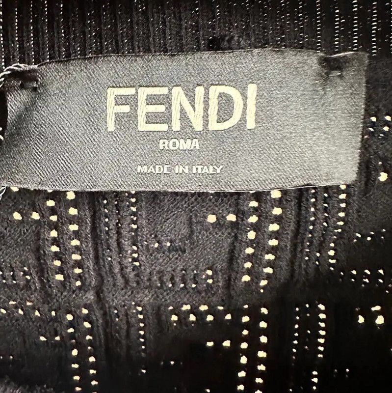 Fendi Fendi Black Wool Men's Cardigan 0089 Size US L / EU 52-54 / 3 - 3 Thumbnail