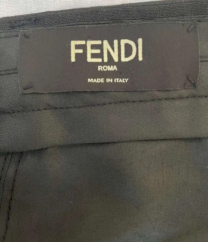 Fendi Fendi Casual Pants in Black Polyester 0089 Size US 31 - 5 Thumbnail