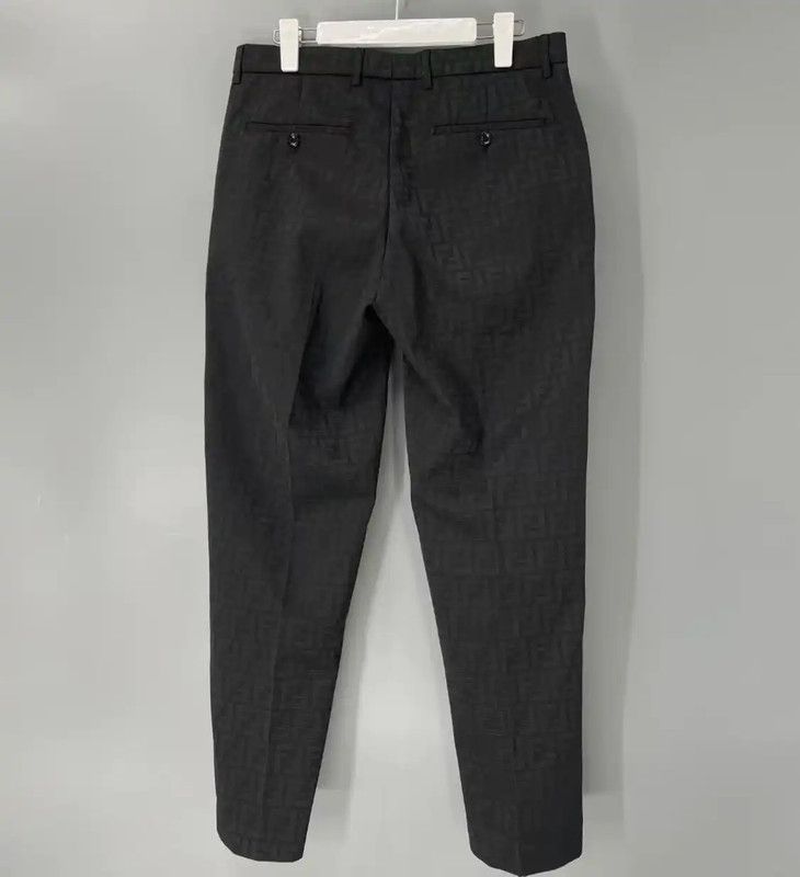 Fendi Fendi Casual Pants in Black Polyester 0089 Size US 31 - 2 Thumbnail