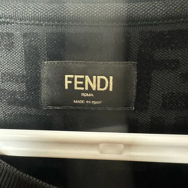 Fendi Fendi Black Cotton Men's T-Shirt in XL 0089 Size US XL / EU 56 / 4 - 3 Thumbnail