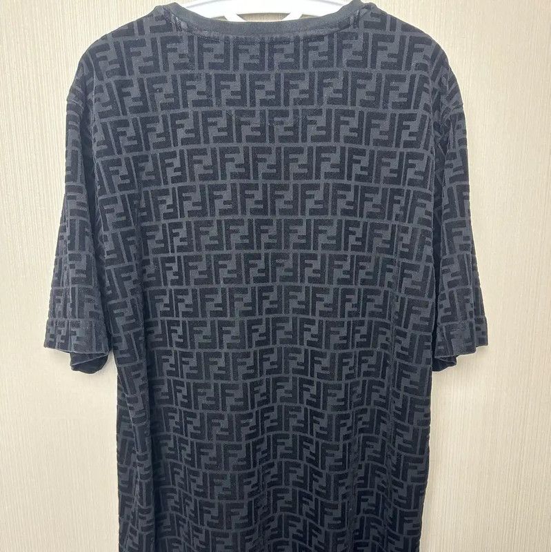 Fendi Fendi Black Cotton Men's T-Shirt in XL 0089 Size US XL / EU 56 / 4 - 2 Thumbnail