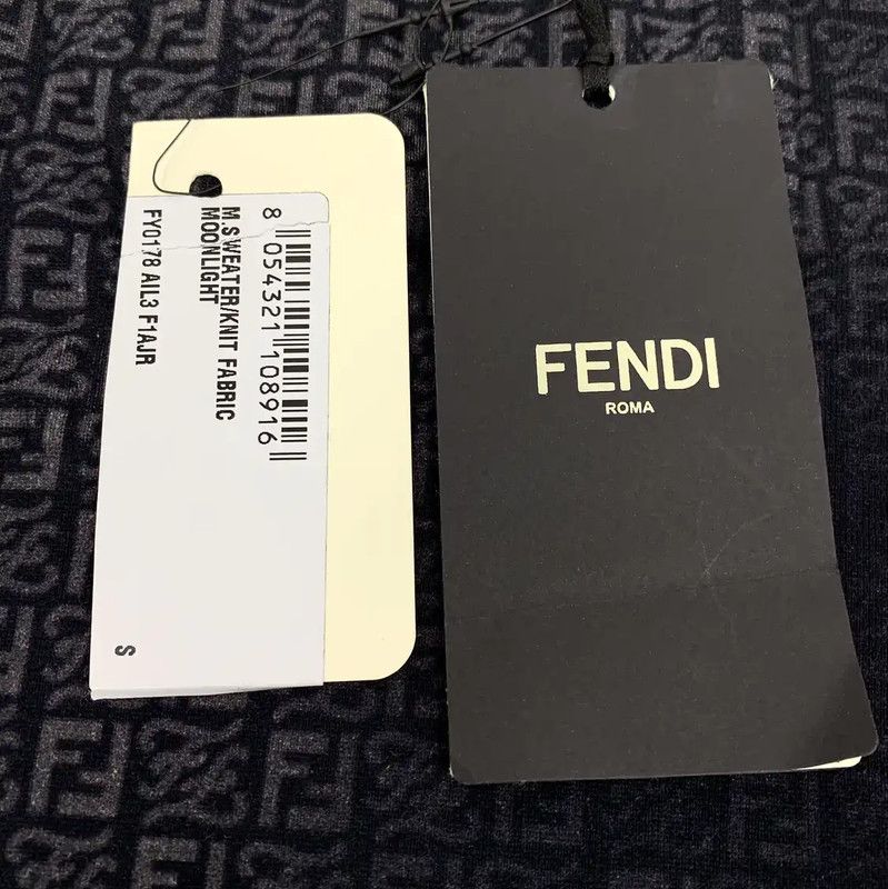 Fendi Fendi Deep Blue Men's Cotton Sweatshirt 0089 Size US S / EU 44-46 / 1 - 7 Thumbnail