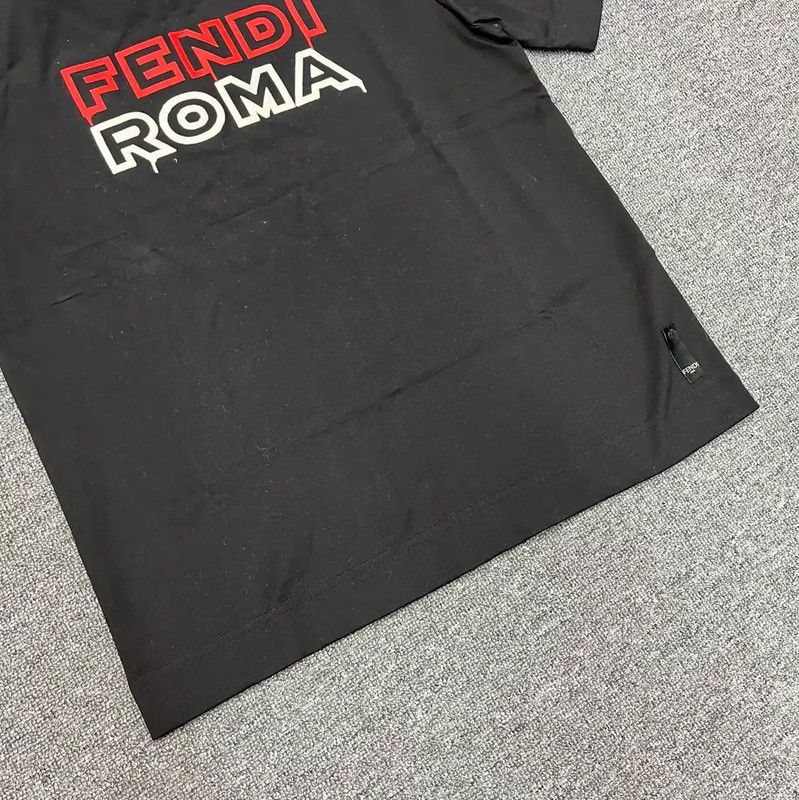 Fendi Fendi Black Cotton T-Shirt for Men 0089 Size US L / EU 52-54 / 3 - 4 Thumbnail