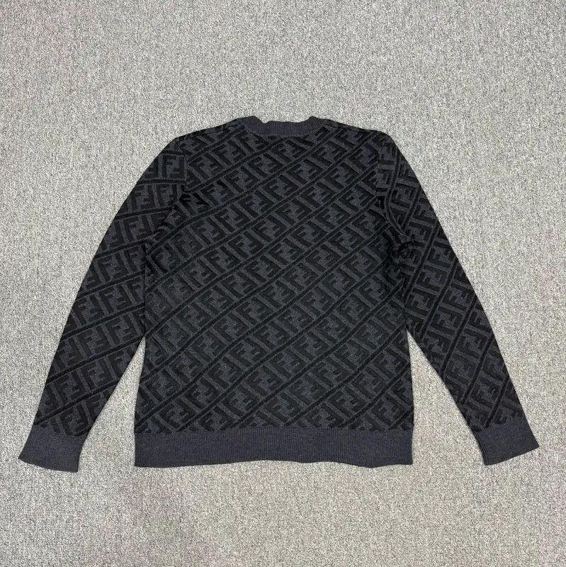 Fendi Fendi Black Cotton Knitted Sweater for Men 0089 Size US M / EU 48-50 / 2 - 2 Thumbnail