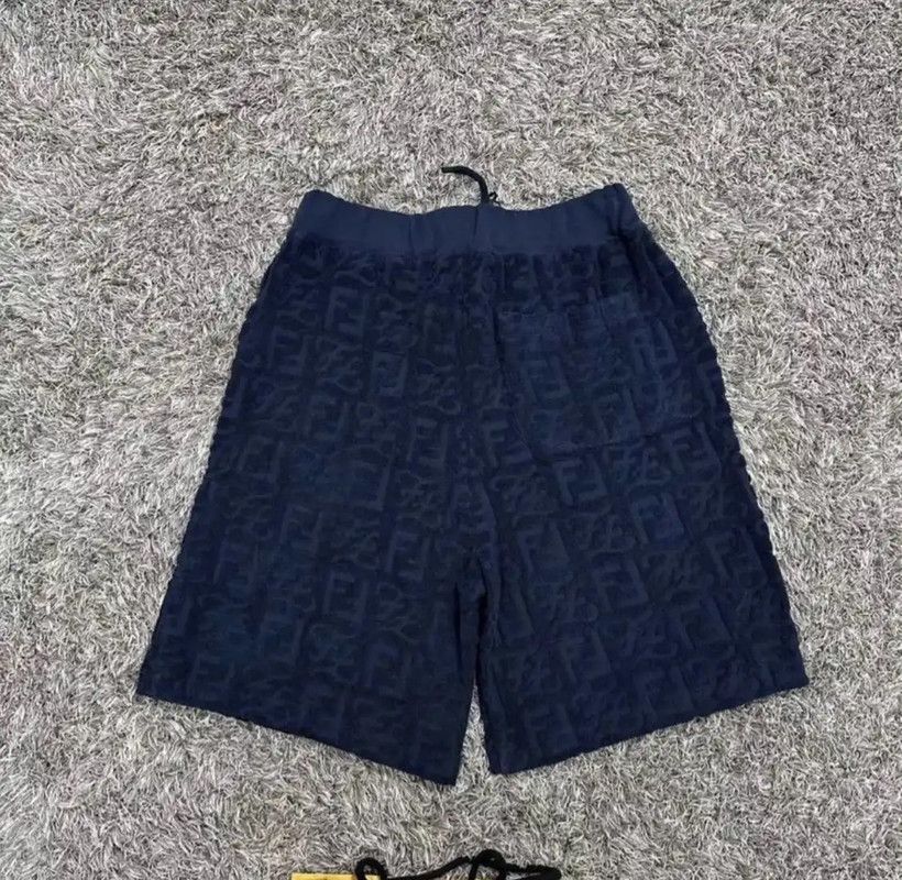 Fendi Fendi Blue Cotton Men's Shorts 0089 Size US 26 / EU 42 - 2 Thumbnail