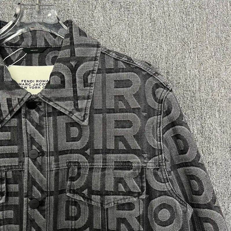 Fendi Fendi Black Cotton Men's Jacket 0089 Size US L / EU 52-54 / 3 - 3 Thumbnail