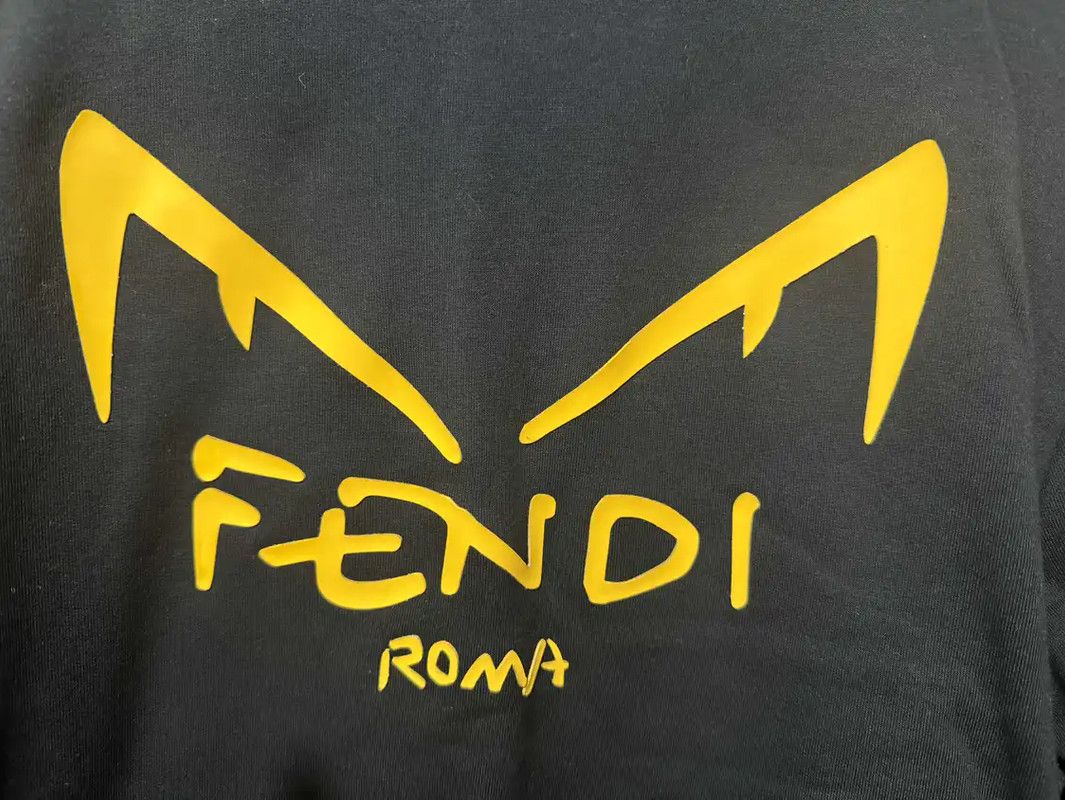 Fendi Fendi Black Cotton Logo Men's Jacket 0089 Size US M / EU 48-50 / 2 - 5 Thumbnail
