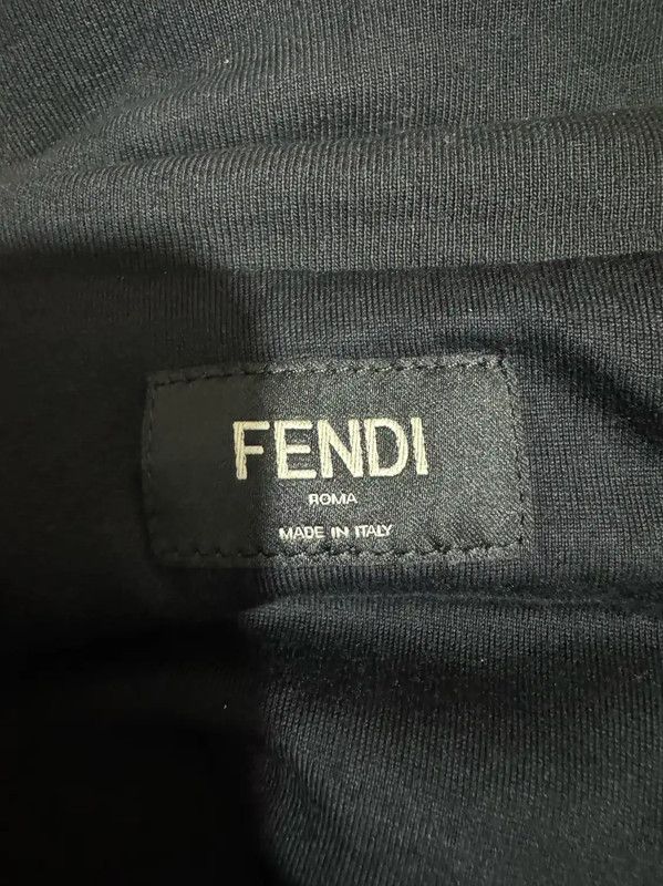 Fendi Fendi Black Cotton Logo Men's Jacket 0089 Size US M / EU 48-50 / 2 - 3 Thumbnail