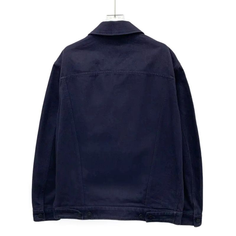 Fendi Fendi Men's Navy Denim Logo Long Sleeve Jacket 0089 Size US M / EU 48-50 / 2 - 2 Thumbnail