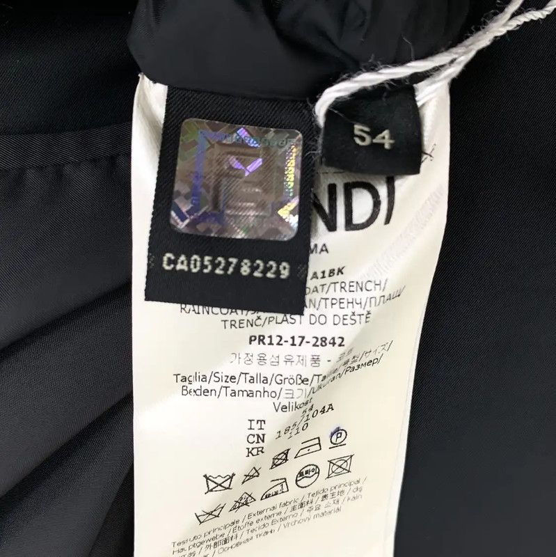 Fendi Fendi Black XL Men's Outerwear with Hood 0089 Size US XL / EU 56 / 4 - 6 Thumbnail