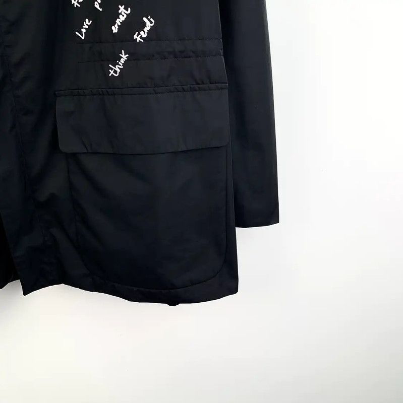 Fendi Fendi Black XL Men's Outerwear with Hood 0089 Size US XL / EU 56 / 4 - 4 Thumbnail