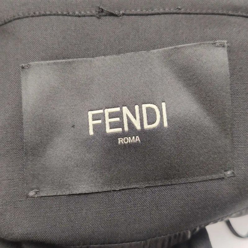 Fendi Fendi Black Polyester Logo Men's Jacket 0089 Size US M / EU 48-50 / 2 - 5 Thumbnail