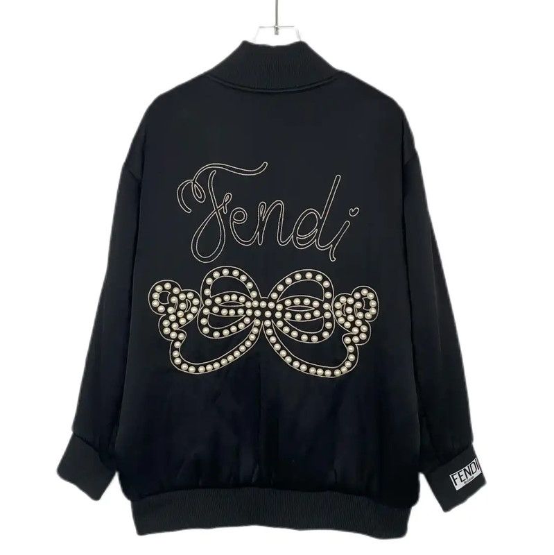 Fendi Fendi Black Polyester Men's Jacket 0089 Size US XXS / EU 40 - 2 Thumbnail