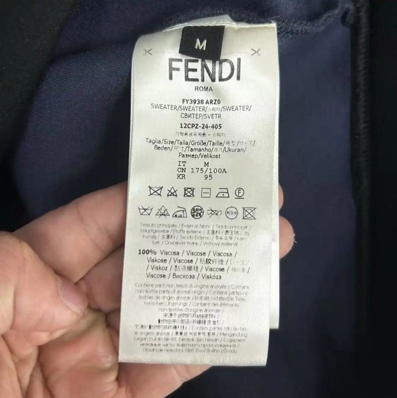 Fendi Fendi Black Modal Men's Sweatshirt 0089 Size US M / EU 48-50 / 2 - 4 Thumbnail