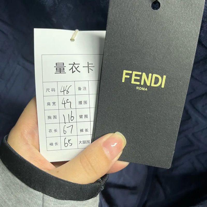 Fendi Fendi Men's Blue Cotton Hoodie Jacket 0089 Size US XL / EU 56 / 4 - 3 Thumbnail