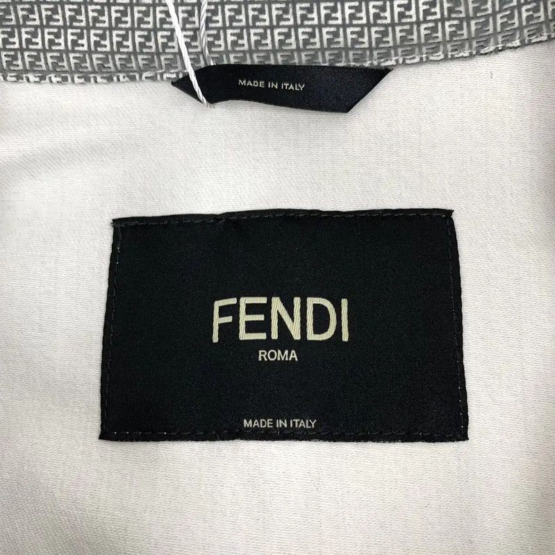 Fendi Fendi Gray Cotton Men's Jacket 0089 Size US S / EU 44-46 / 1 - 5 Thumbnail