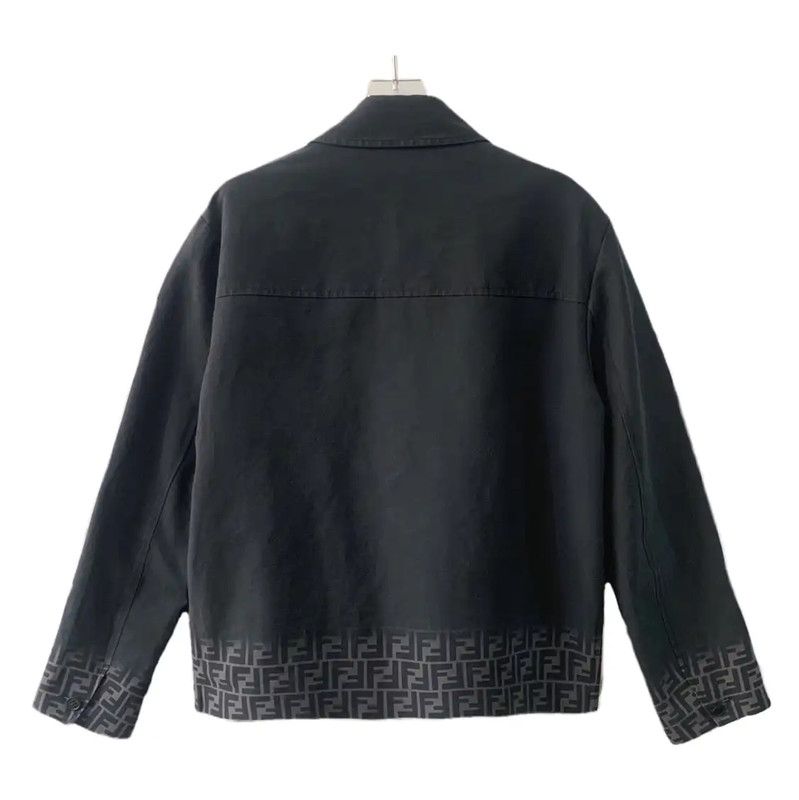 Fendi Fendi Black Cotton Men's Jacket 0089 Size US S / EU 44-46 / 1 - 2 Thumbnail