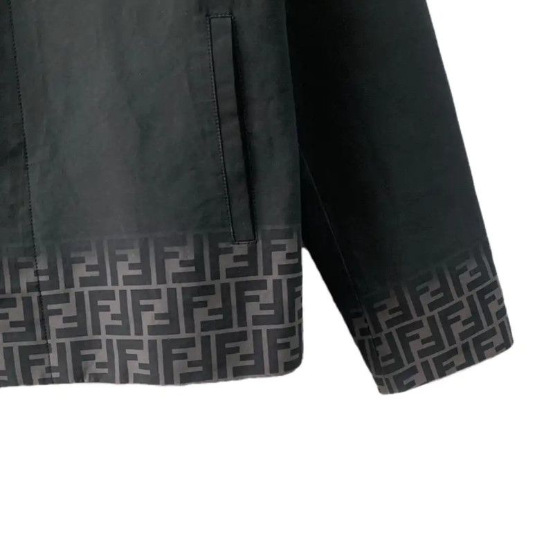 Fendi Fendi Black Cotton Men's Jacket 0089 Size US S / EU 44-46 / 1 - 5 Thumbnail