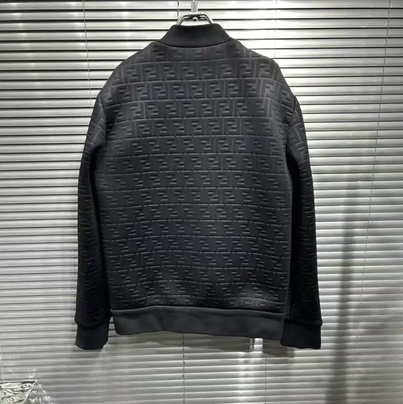 Fendi Fendi Black Men's Bomber Jacket 0089 Size US M / EU 48-50 / 2 - 2 Thumbnail