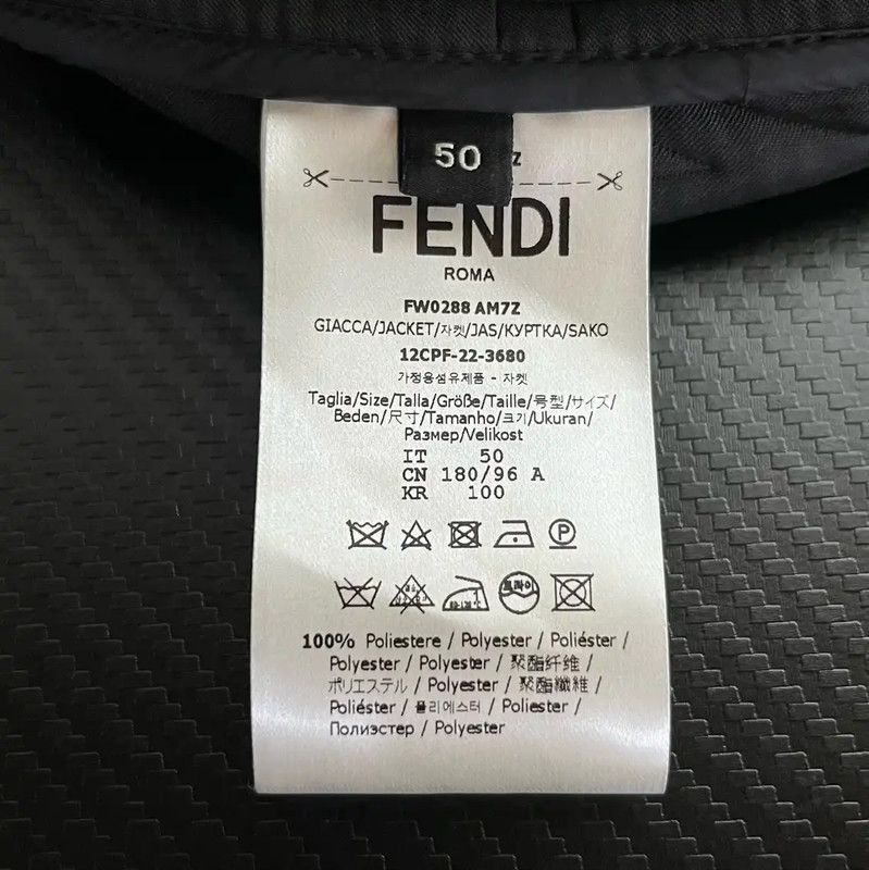 Fendi Fendi Black Polyester Men's Outerwear Jacket 0089 Size US L / EU 52-54 / 3 - 5 Thumbnail