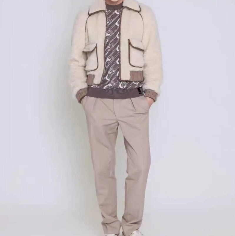 Fendi Fendi Cream Wool Men's Jacket 0089 Size US S / EU 44-46 / 1 - 8 Thumbnail