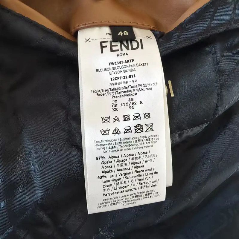 Fendi Fendi Cream Wool Men's Jacket 0089 Size US S / EU 44-46 / 1 - 4 Thumbnail