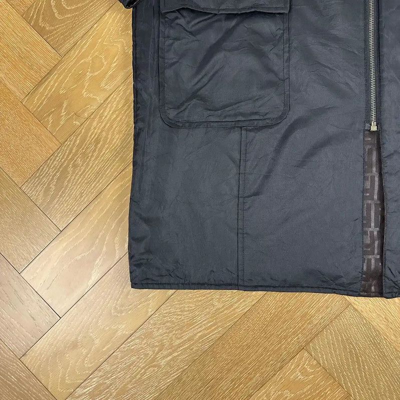 Fendi Fendi Black XL Coat with Signature Print 0089 Size US XL / EU 56 / 4 - 7 Thumbnail