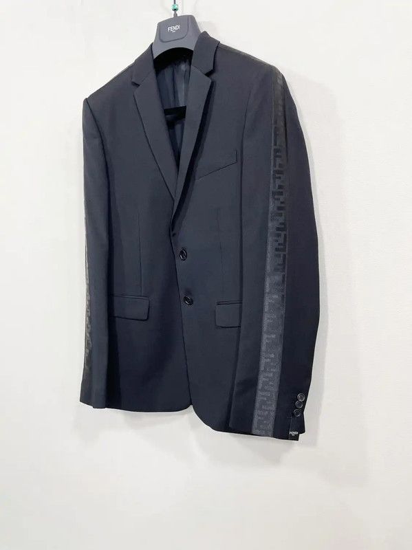 Fendi Fendi Black Wool Men's Jacket 0089 Size US M / EU 48-50 / 2 - 3 Thumbnail