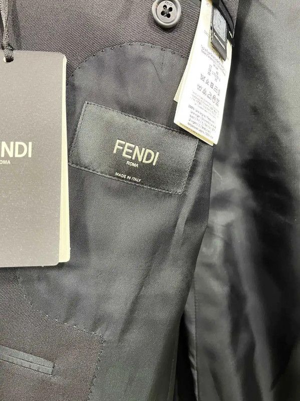 Fendi Fendi Black Wool Men's Jacket 0089 Size US M / EU 48-50 / 2 - 4 Thumbnail