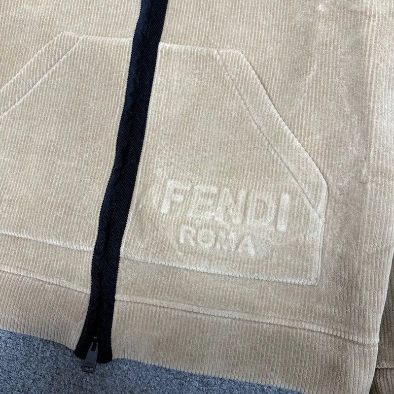 Fendi Fendi Beige Hooded Men's Jacket 0089 Size US M / EU 48-50 / 2 - 3 Thumbnail