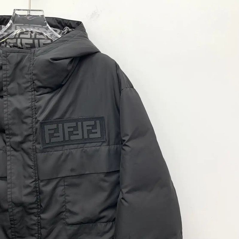 Fendi Fendi Black Polyester Men's Puffer Jacket 0089 Size US L / EU 52-54 / 3 - 3 Thumbnail