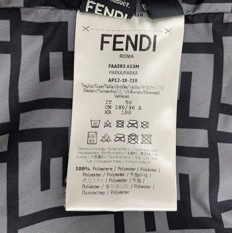 Fendi Fendi Black Polyester Men's Puffer Jacket 0089 Size US L / EU 52-54 / 3 - 7 Thumbnail