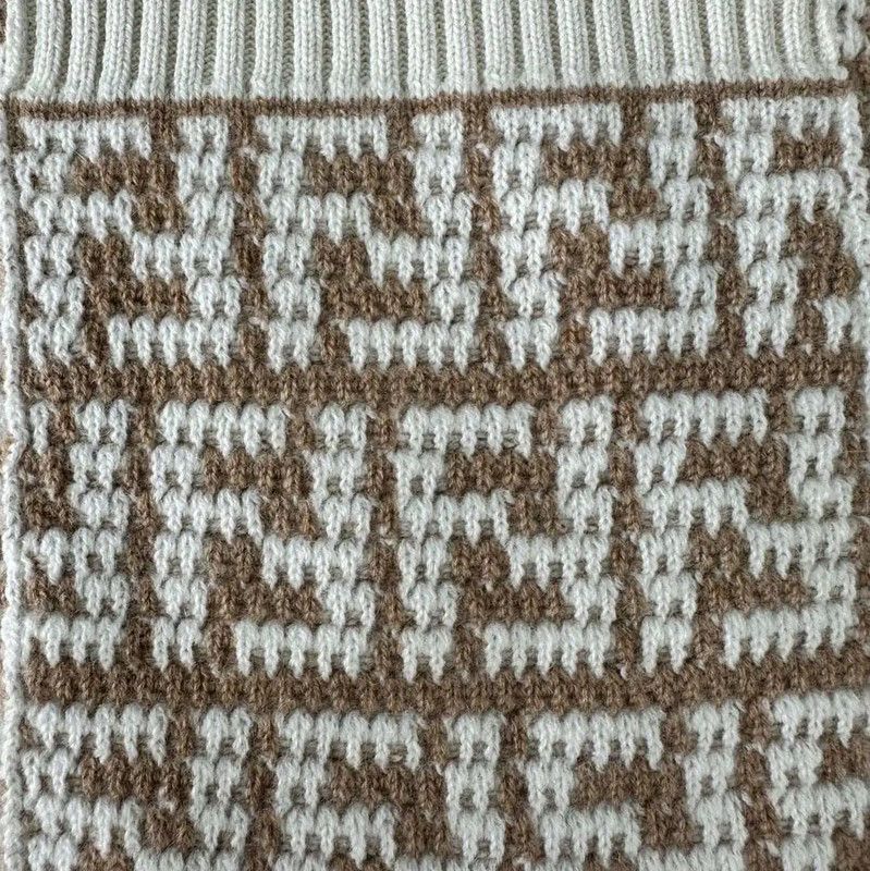 Fendi Fendi Light Brown Men's Cashmere Knit Sweater 0089 Size US M / EU 48-50 / 2 - 4 Thumbnail