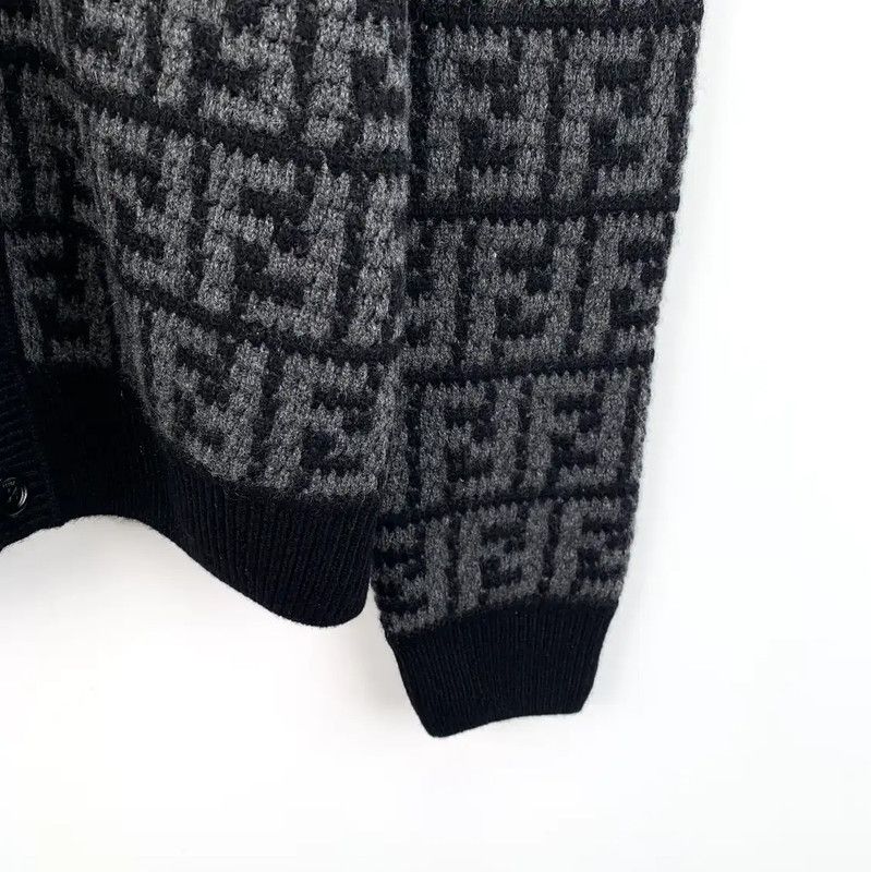 Fendi Fendi Black Cashmere Cardigan for Men 0089 Size US L / EU 52-54 / 3 - 4 Thumbnail