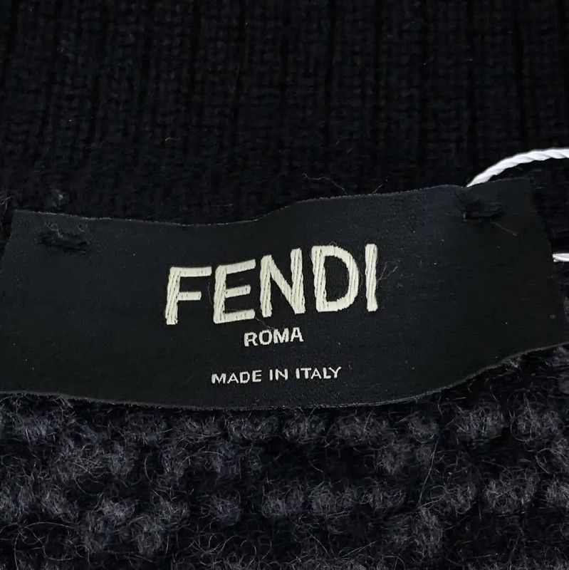 Fendi Fendi Black Cashmere Cardigan for Men 0089 Size US L / EU 52-54 / 3 - 5 Thumbnail