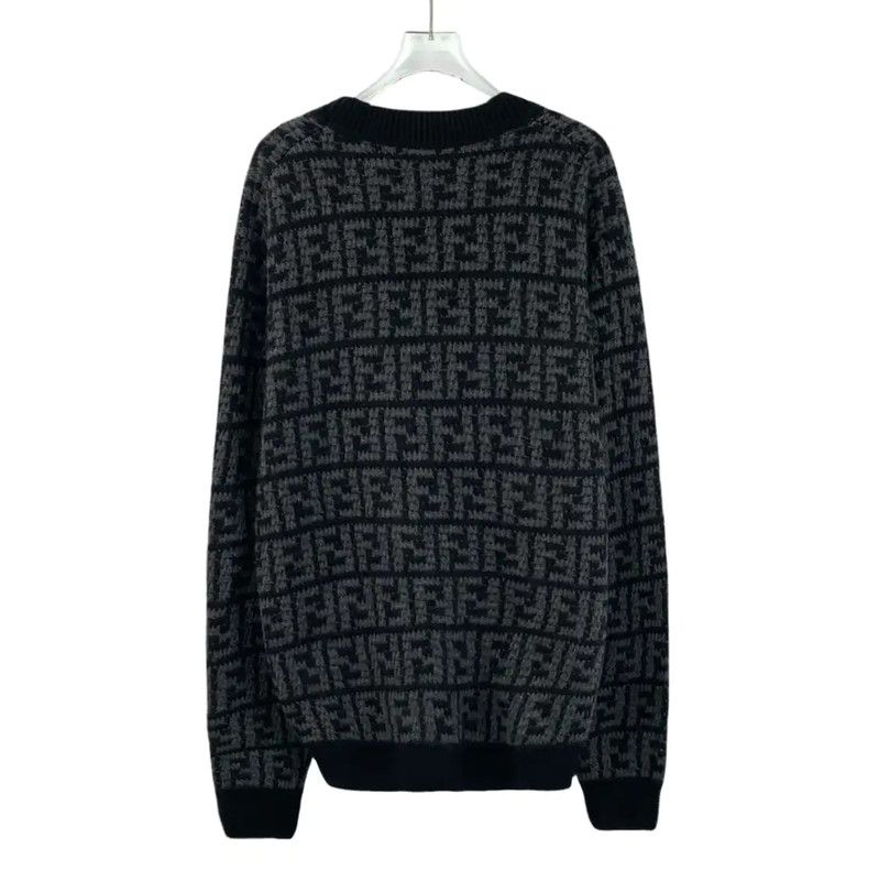 Fendi Fendi Black Cashmere Cardigan for Men 0089 Size US L / EU 52-54 / 3 - 2 Thumbnail
