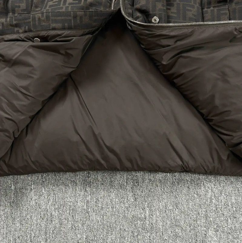 Fendi Fendi Brown Polyester Men's Puffer Jacket 0089 Size US L / EU 52-54 / 3 - 5 Thumbnail