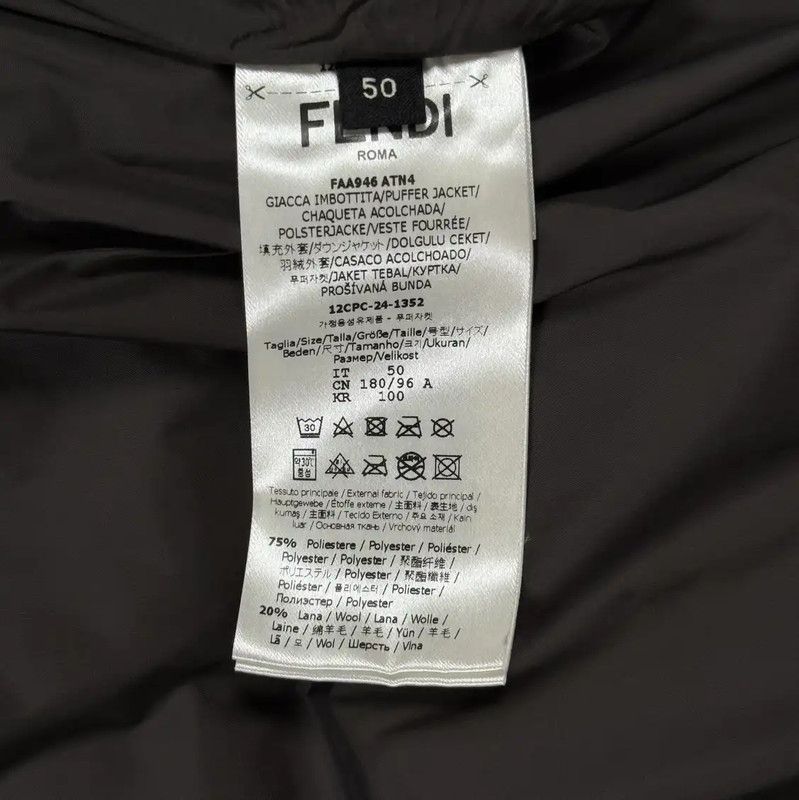 Fendi Fendi Brown Polyester Men's Puffer Jacket 0089 Size US L / EU 52-54 / 3 - 4 Thumbnail