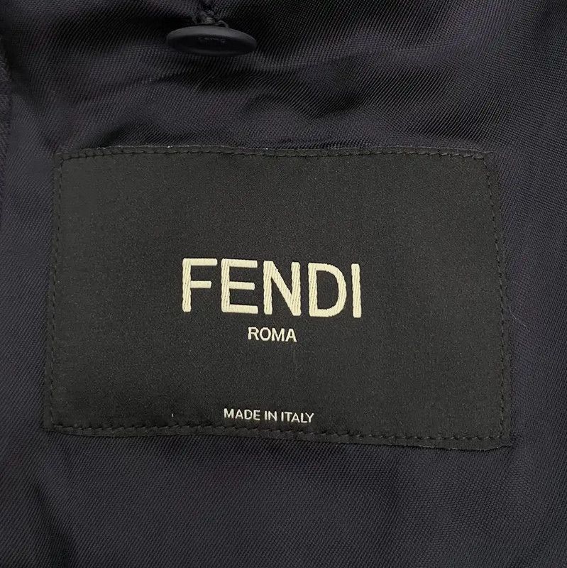 Fendi Fendi Men's Navy Wool Jacket 0089 Size US L / EU 52-54 / 3 - 5 Thumbnail