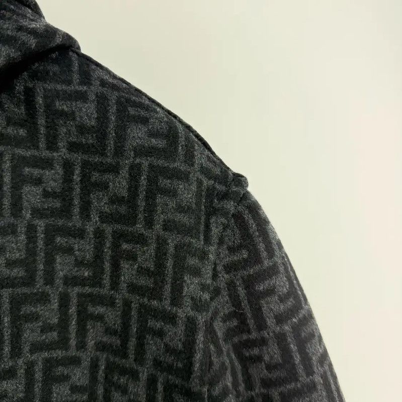 Fendi Fendi Men's Hooded Wool Coat in Multi-Color 0089 Size US M / EU 48-50 / 2 - 4 Thumbnail