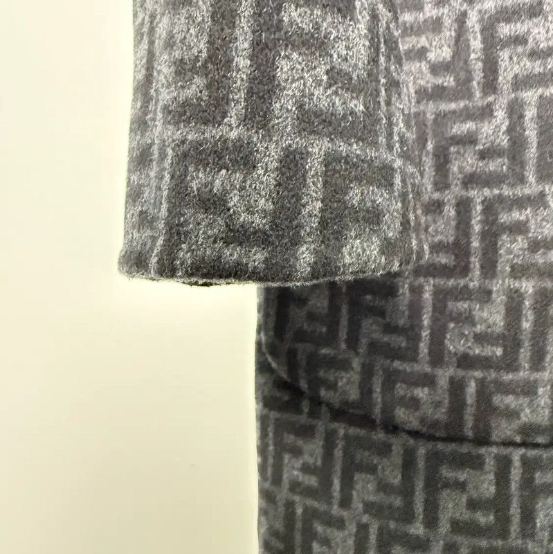 Fendi Fendi Men's Hooded Wool Coat in Multi-Color 0089 Size US M / EU 48-50 / 2 - 5 Thumbnail