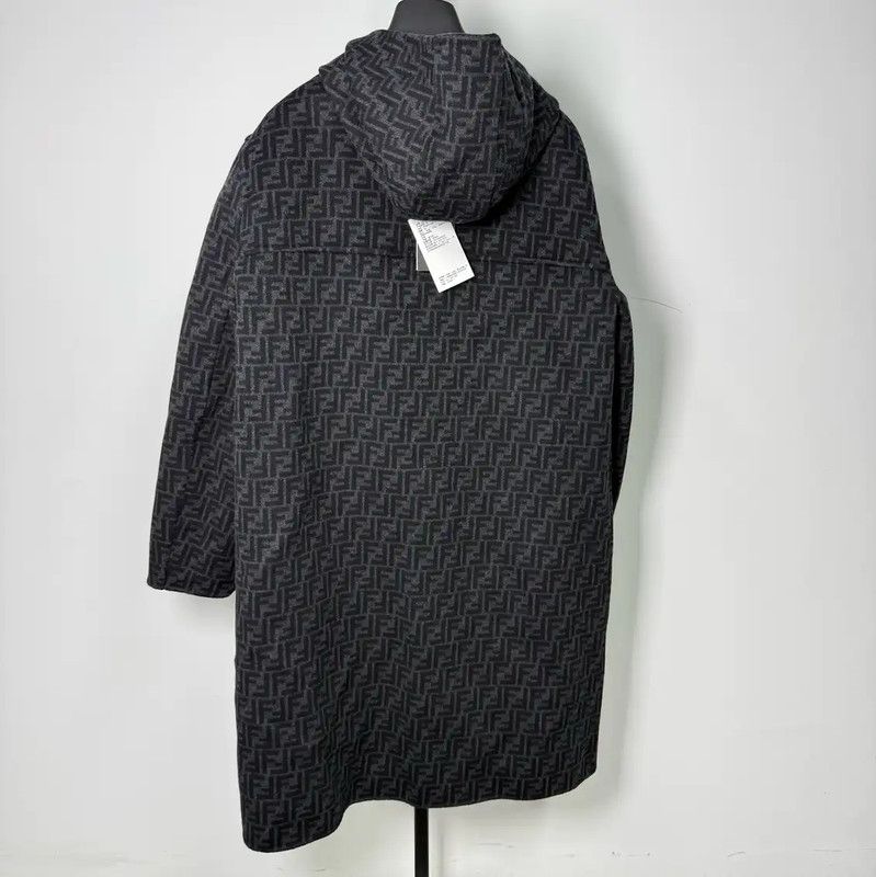 Fendi Fendi Men's Hooded Wool Coat in Multi-Color 0089 Size US M / EU 48-50 / 2 - 2 Thumbnail