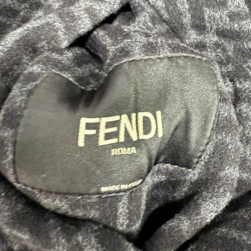 Fendi Fendi Men's Hooded Wool Coat in Multi-Color 0089 Size US M / EU 48-50 / 2 - 7 Thumbnail